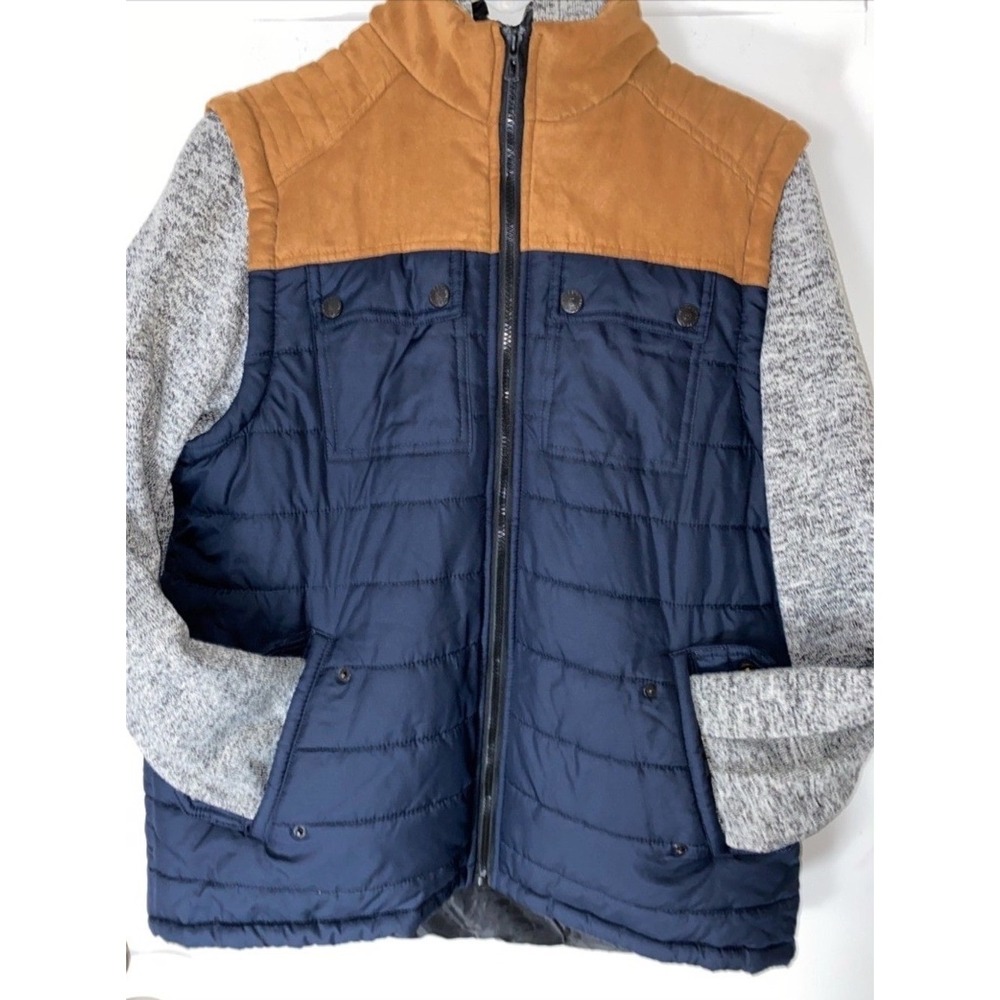 Distortion Clothing Jacket Vest Men XL Hooded West Coast Skater Bro Bloke